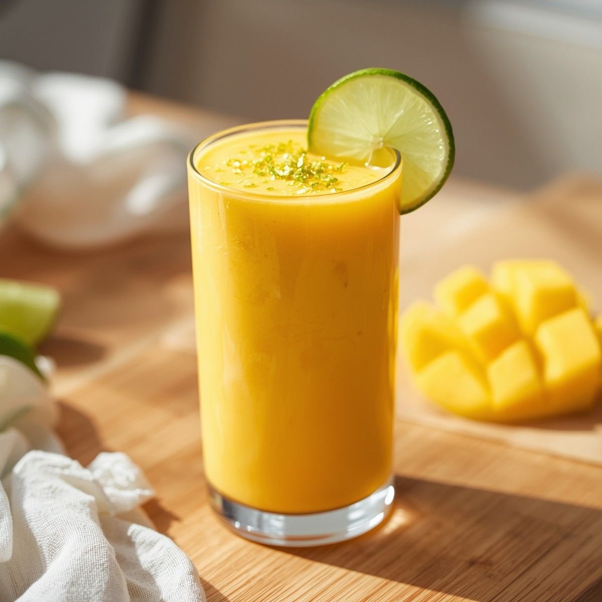 mango lime mousse, cottage cheese dessert, light dessert, tropical dessert, creamy mango treat, healthy mousse, protein dessert, easy blender dessert