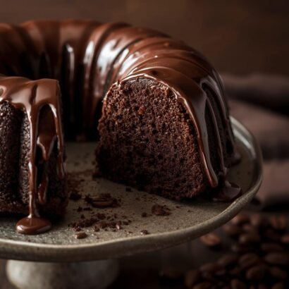 deep dark chocolate keto bundt cake