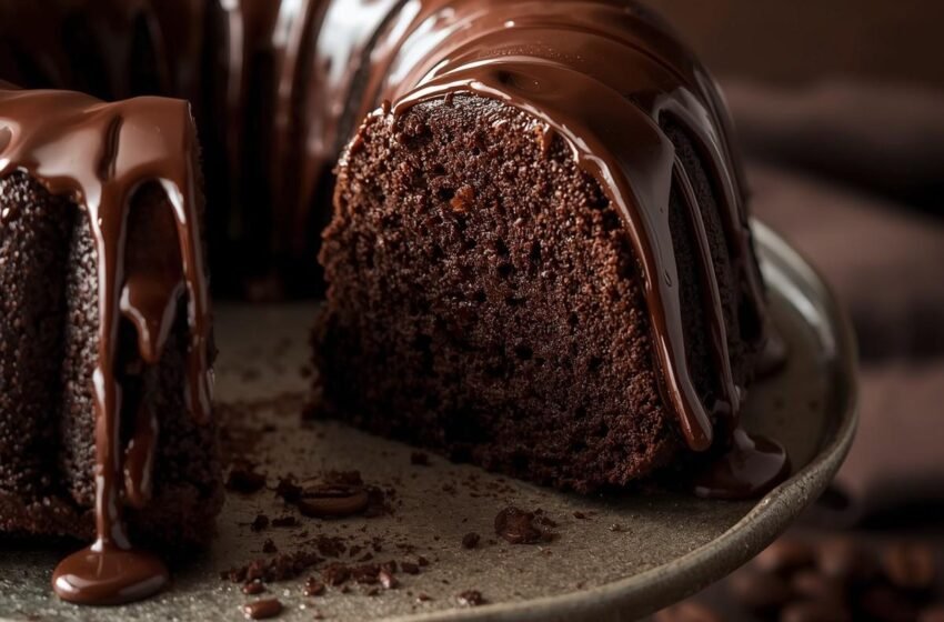 deep dark chocolate keto bundt cake