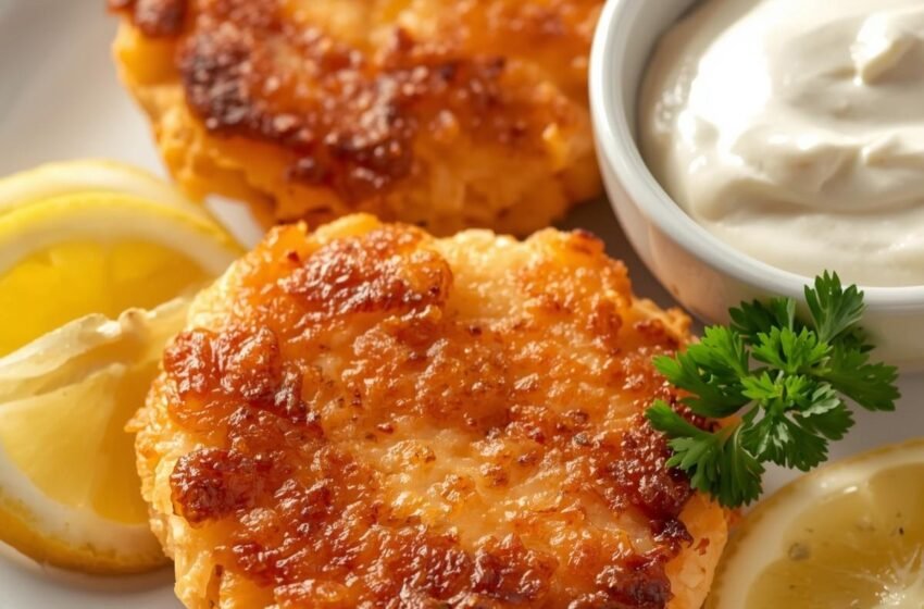 golden brown salmon patties