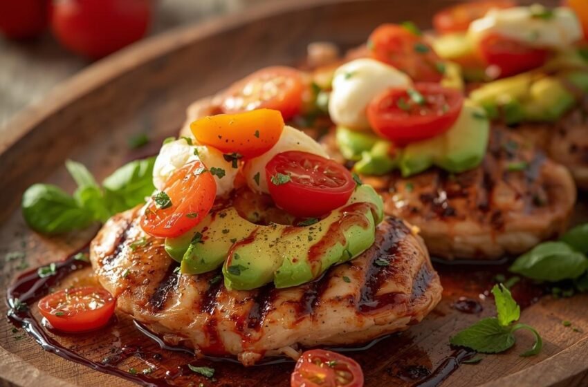 grilled California avocado chicken