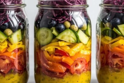 Thumbnail for Healthy rainbow salad jar