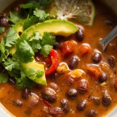 spicy black bean soup
