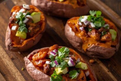 Thumbnail for High-Protein BBQ Chicken Stuffed Sweet Potatoes