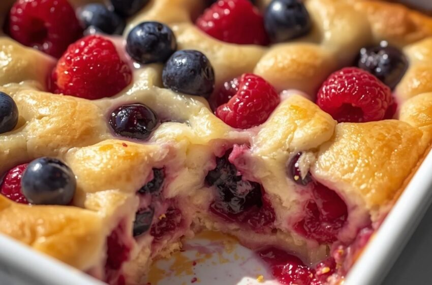 triple berry protein bake