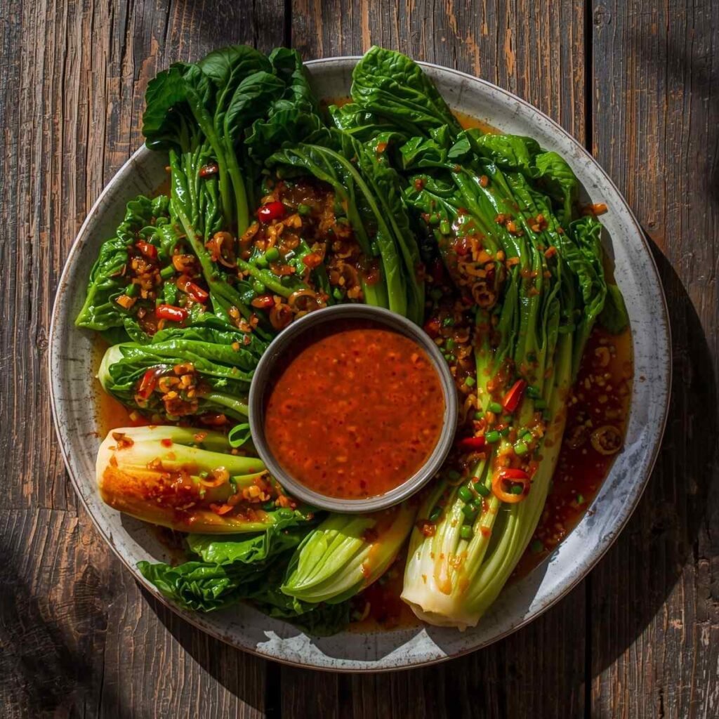 Bok Choy with Ginger Chili Sauce