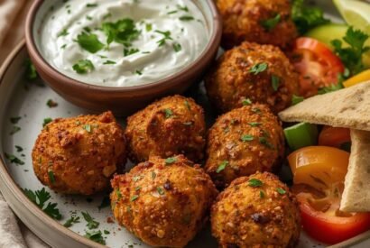 Thumbnail for Juicy Chicken Kofta with Creamy Garlic Yogurt Sauce