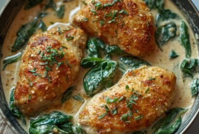 Thumbnail for Creamy Chicken Florentine Skillet with Spinach
