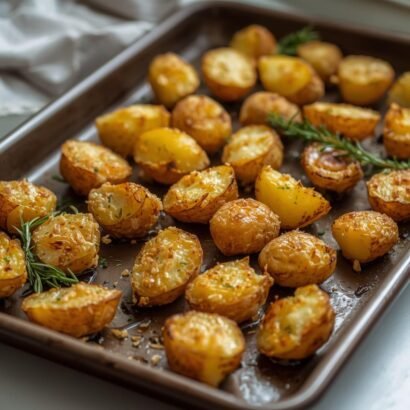 Golden Mustardy Roast Potatoes