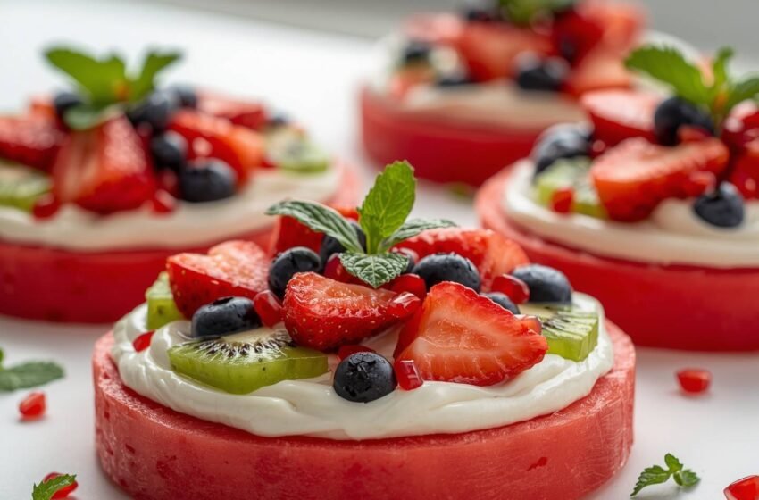 Healthy Watermelon Fruit Pizza