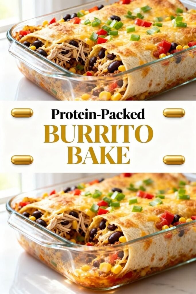 High-Protein Chicken Burrito Casserole