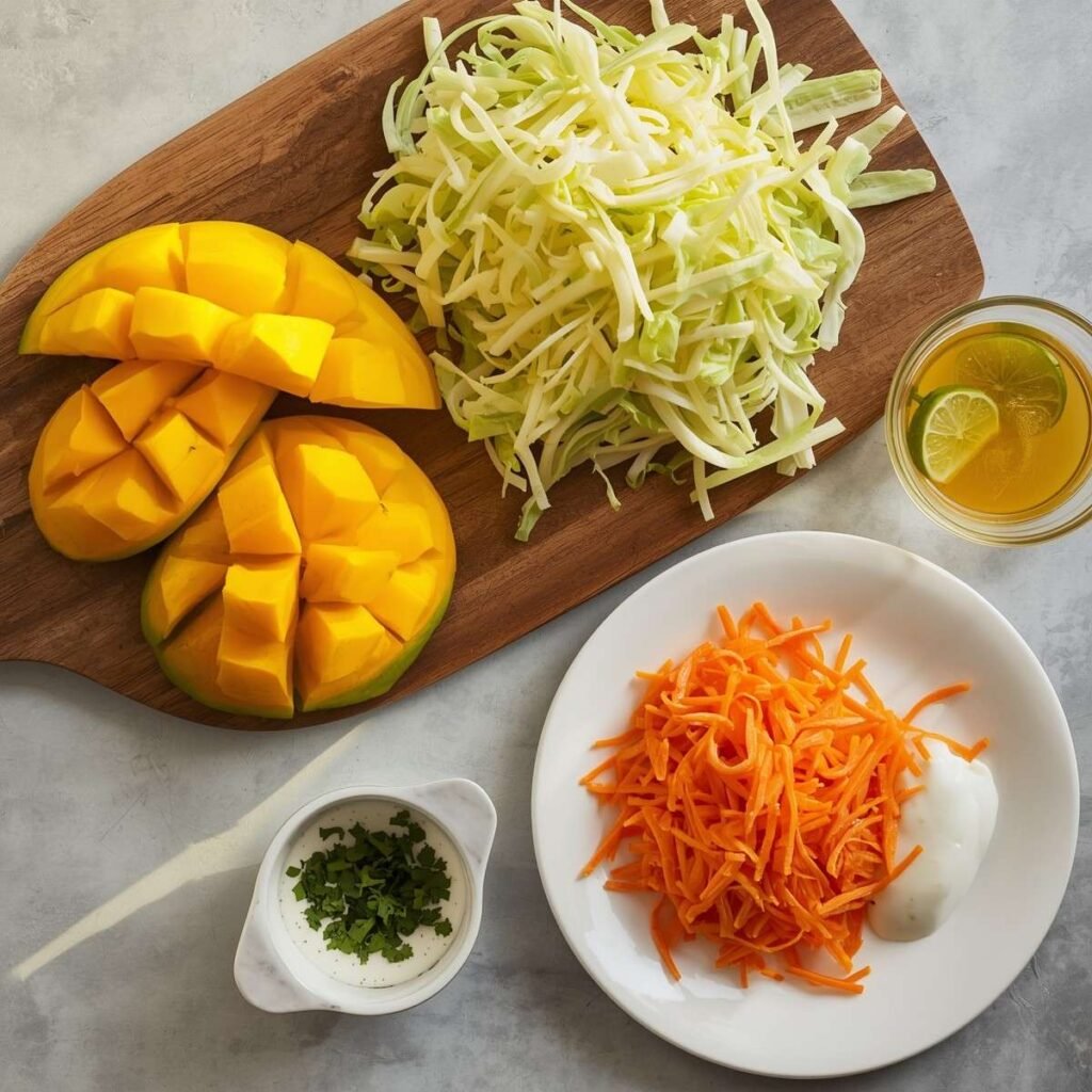 Ingredients for Mango Slaw
