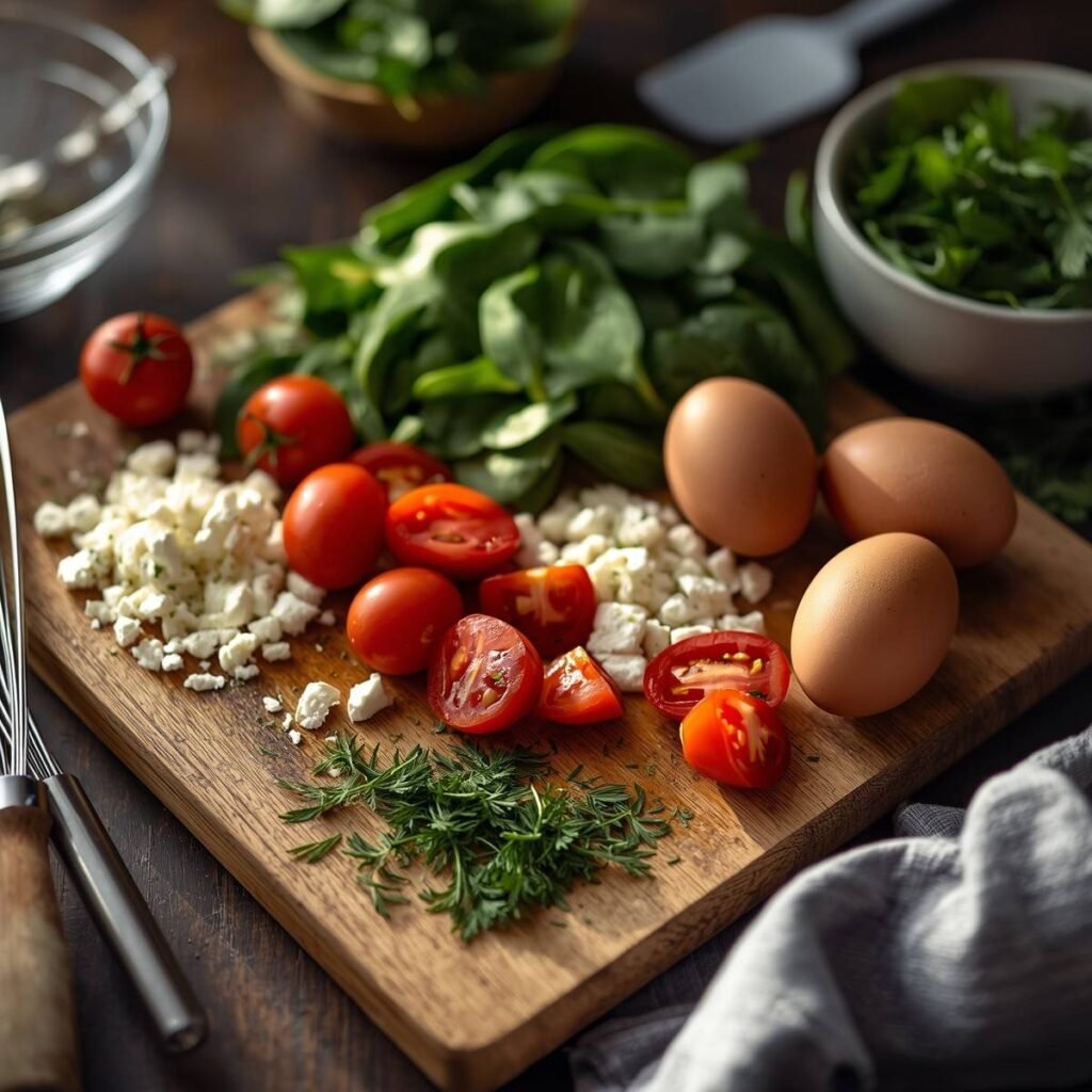 Ingredients for Mediterranean Frittata
