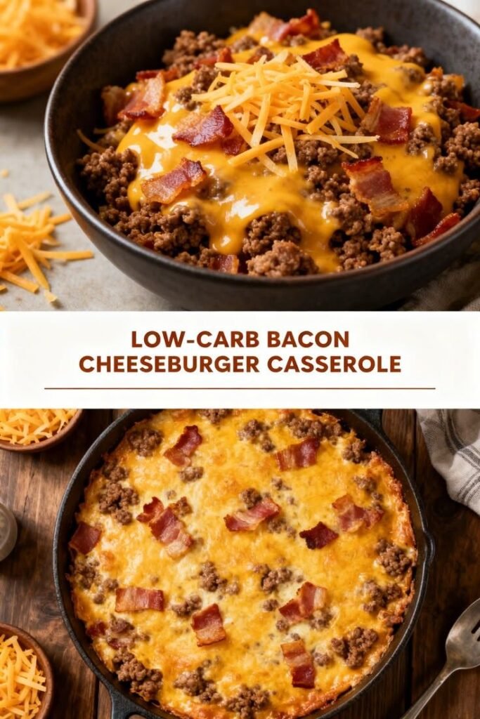 Keto Bacon Cheeseburger Casserole