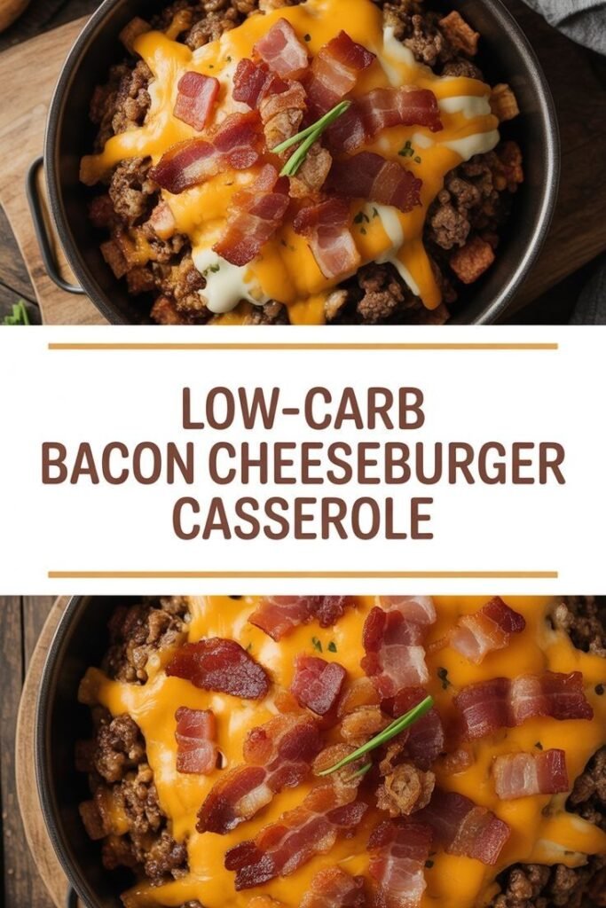 Low Carb Bacon Cheeseburger Casserole