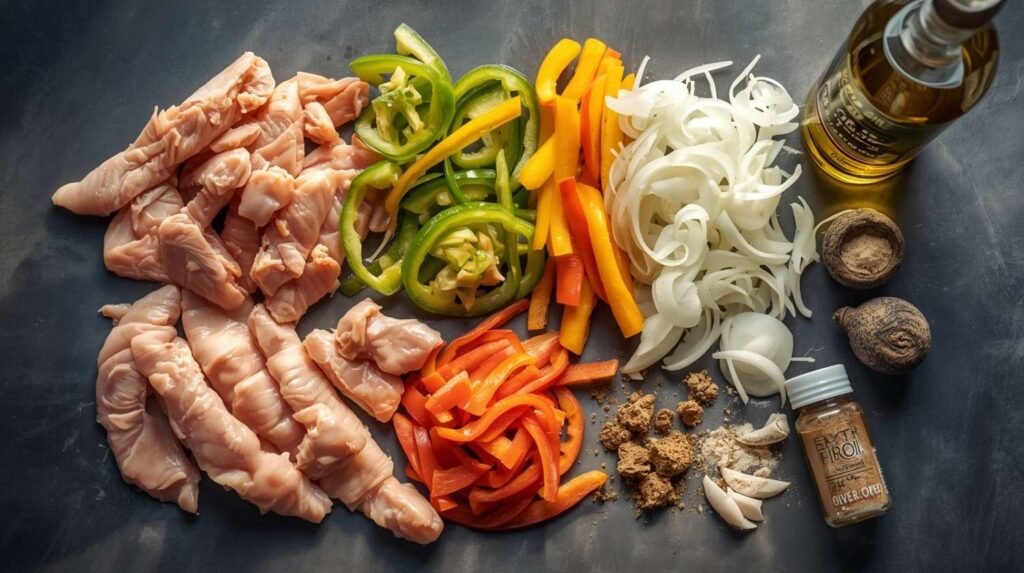 Ingredients for Air Fryer Chicken Fajitas