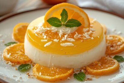 Thumbnail for Creamy Coconut Orange Glow A Refreshing Citrus Dessert