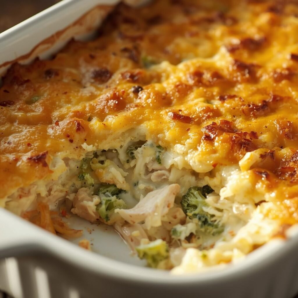 Broccoli Chicken Casserole with Cauliflower Rice