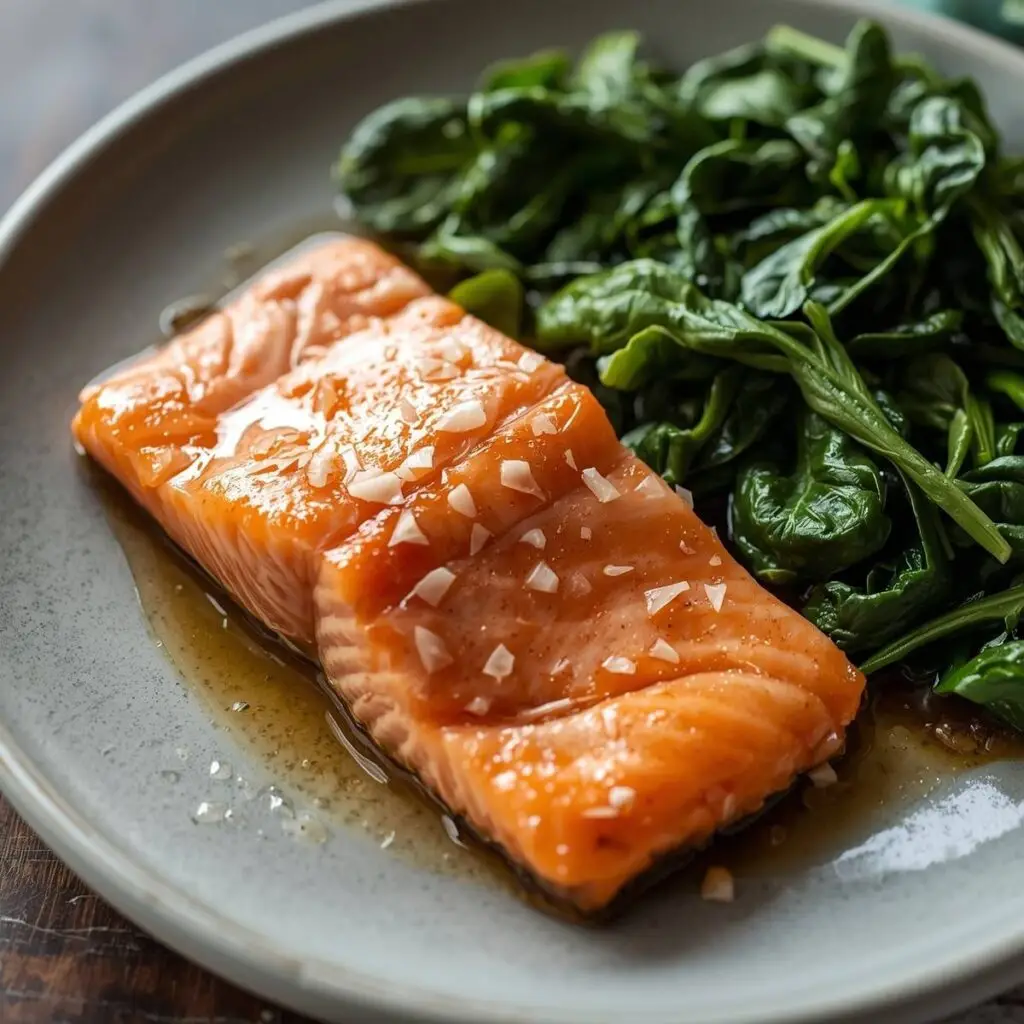 Salmon & Buttered Spinach