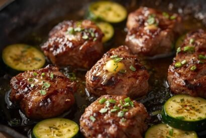 Thumbnail for Garlic Butter Steak Bites with Zucchini Quick & Cozy Low-Carb Dinner