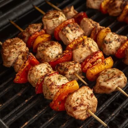 Healthy Marinated Greek Chicken Kabobs