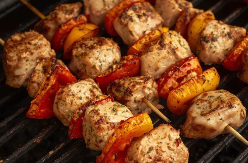 Healthy Marinated Greek Chicken Kabobs