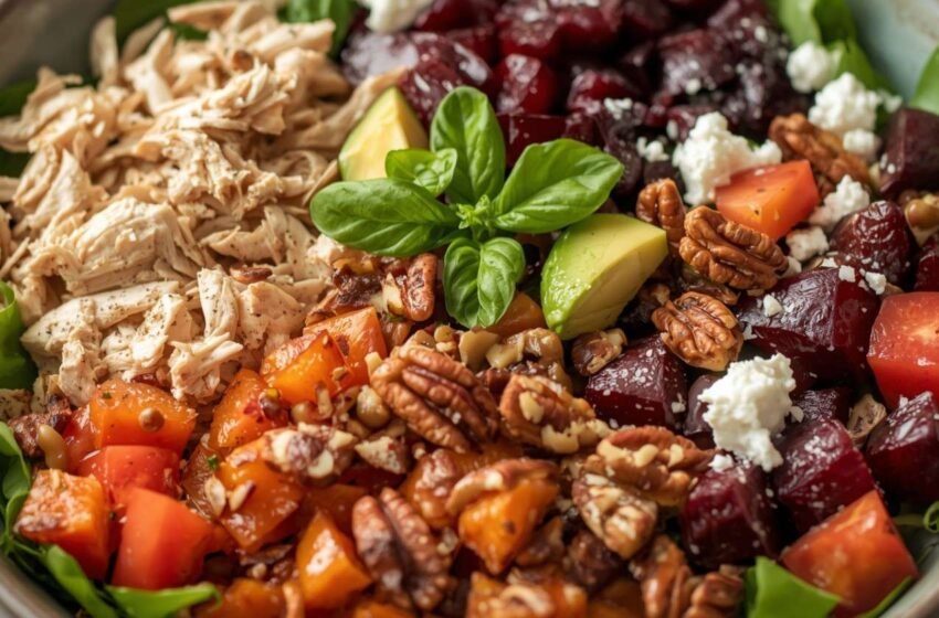 Best Ever Hearty Chicken & Beet Salad