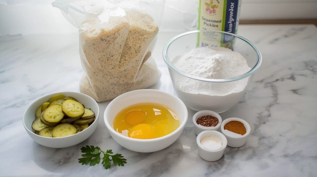 Ingridients Crunchy & Tangy Air Fryer Fried Pickles