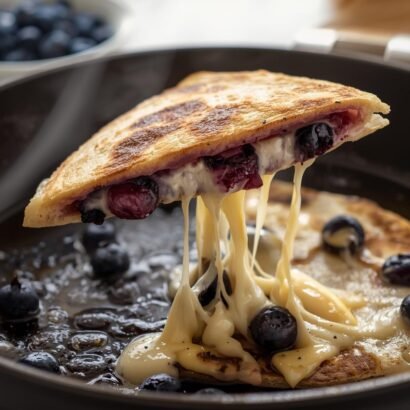 Keto Blueberry Breakfast Quesadilla