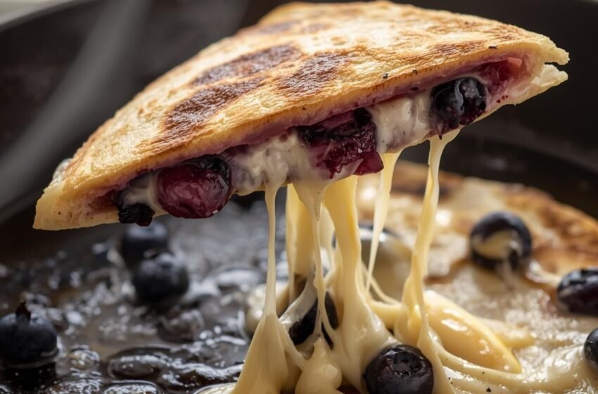 Keto Blueberry Breakfast Quesadilla