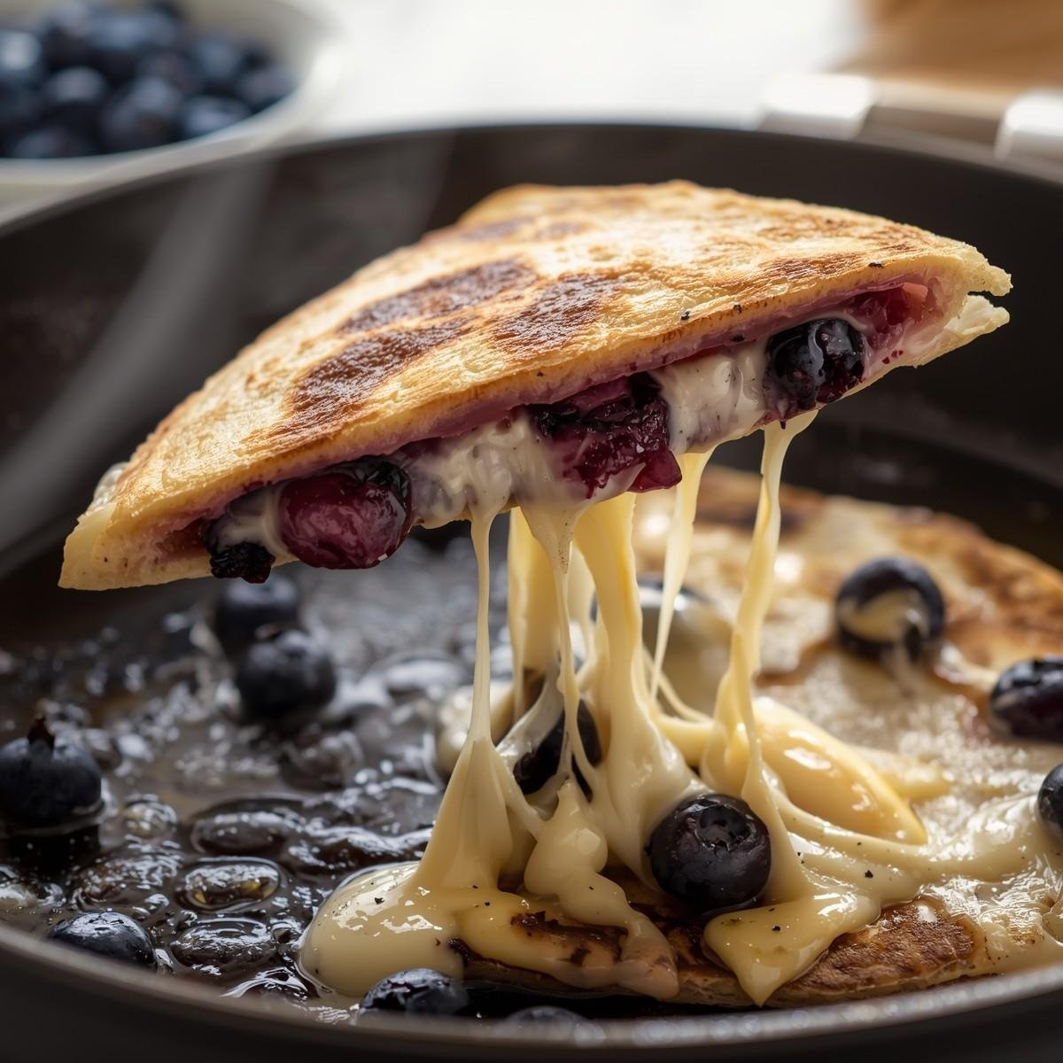Keto Blueberry Breakfast Quesadilla
