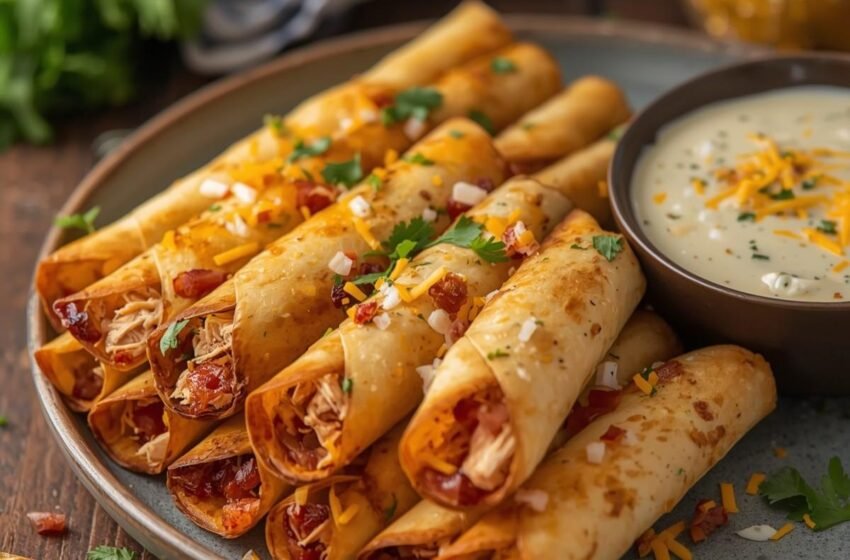 Keto Chicken Bacon Ranch Taquitos