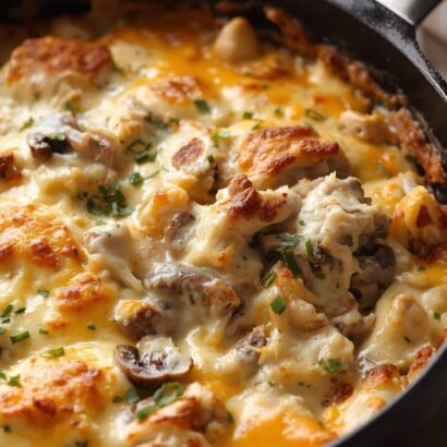 Keto Garlic Mushroom Chicken Casserole