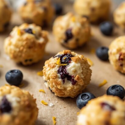 Lemon Blueberry Cottage Cheese Protein Bites