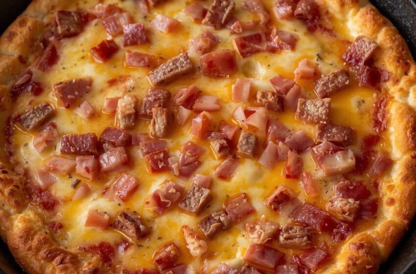 Meat Lover’s Keto Breakfast Pizza