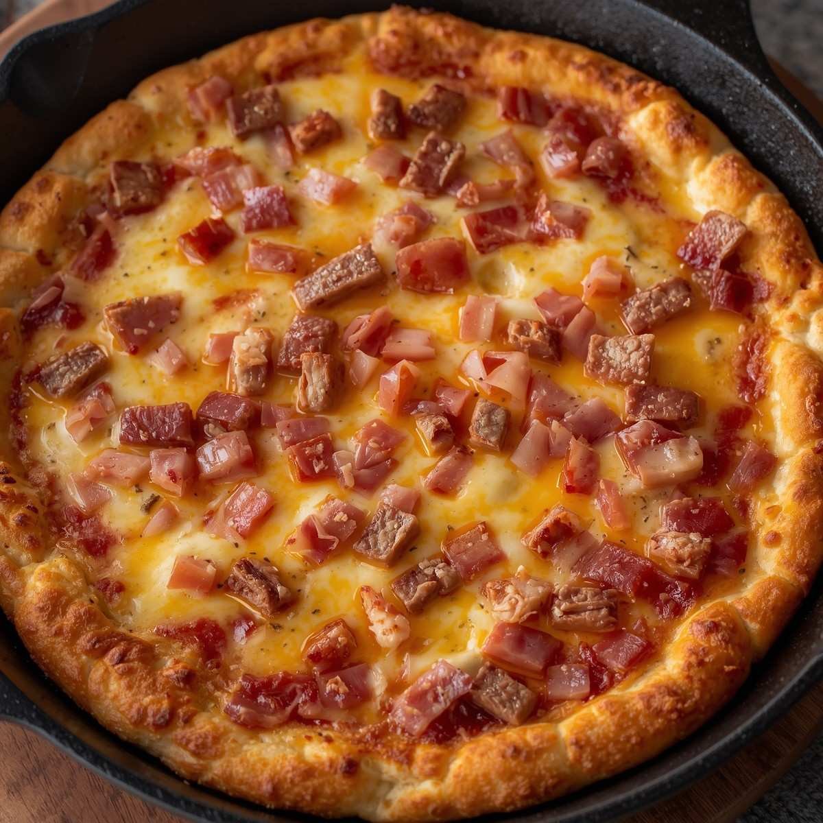 Meat Lover’s Keto Breakfast Pizza