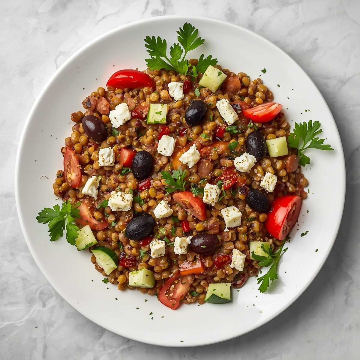 Fresh Mediterranean Lentil Salad