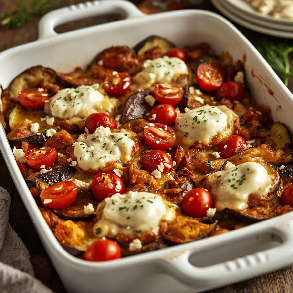 Mediterranean Roasted Vegetable Casserole