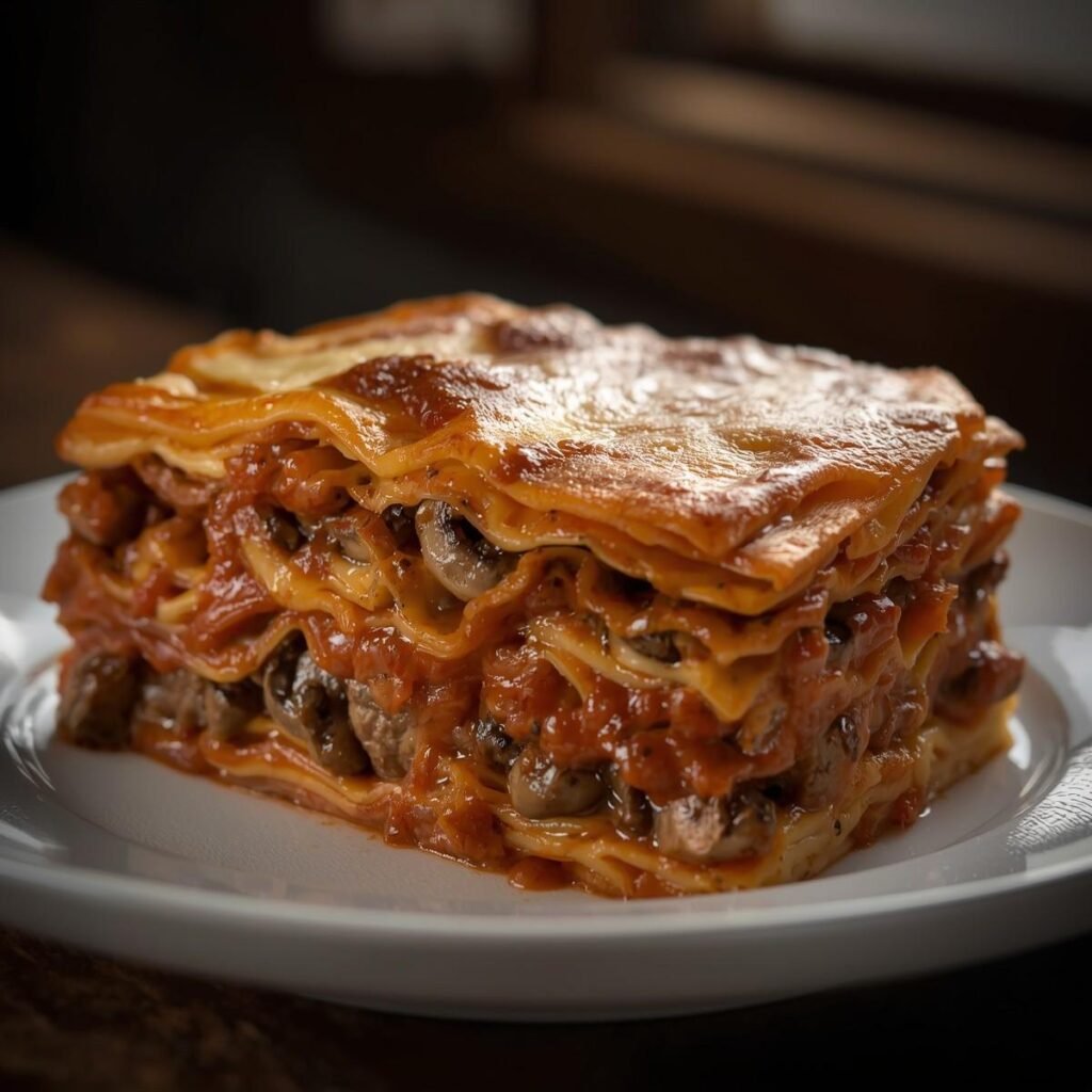 Sausage & Mushroom Lasagna