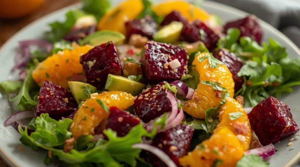 Roasted Beet, Orange & Avocado Salad