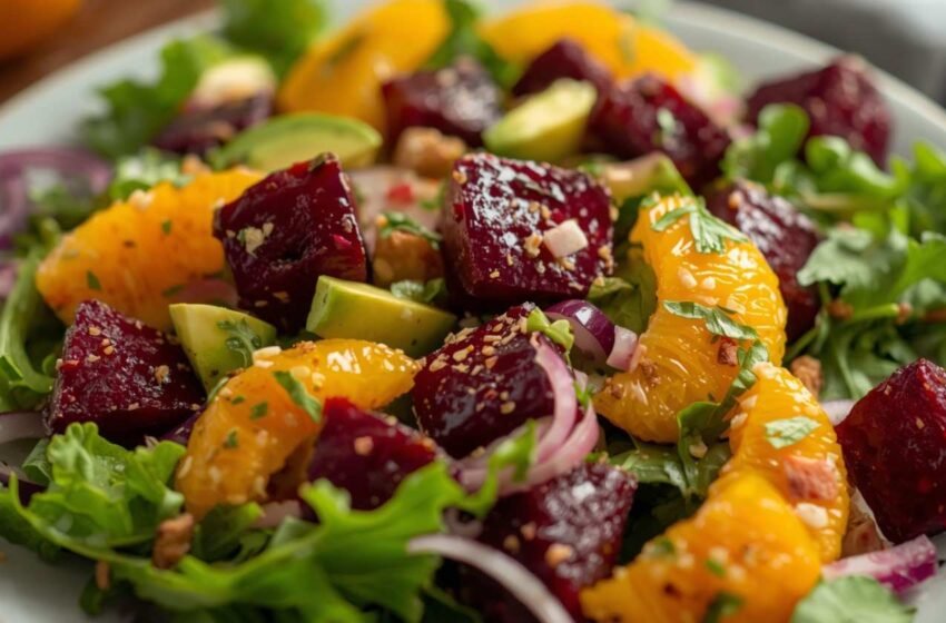 Roasted Beet, Orange & Avocado Salad