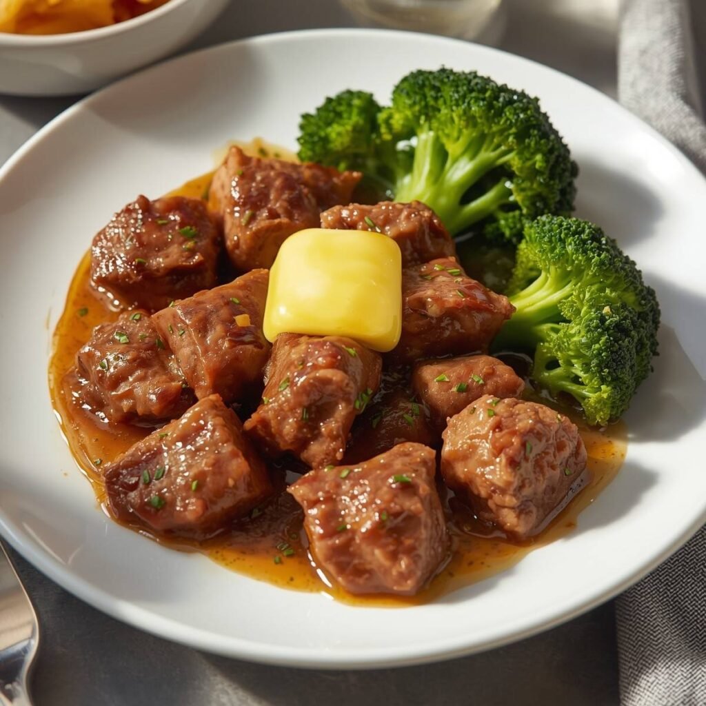 Buttered Broccoli & Beef Plate