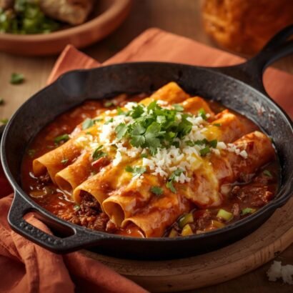 Beef Skillet Enchiladas