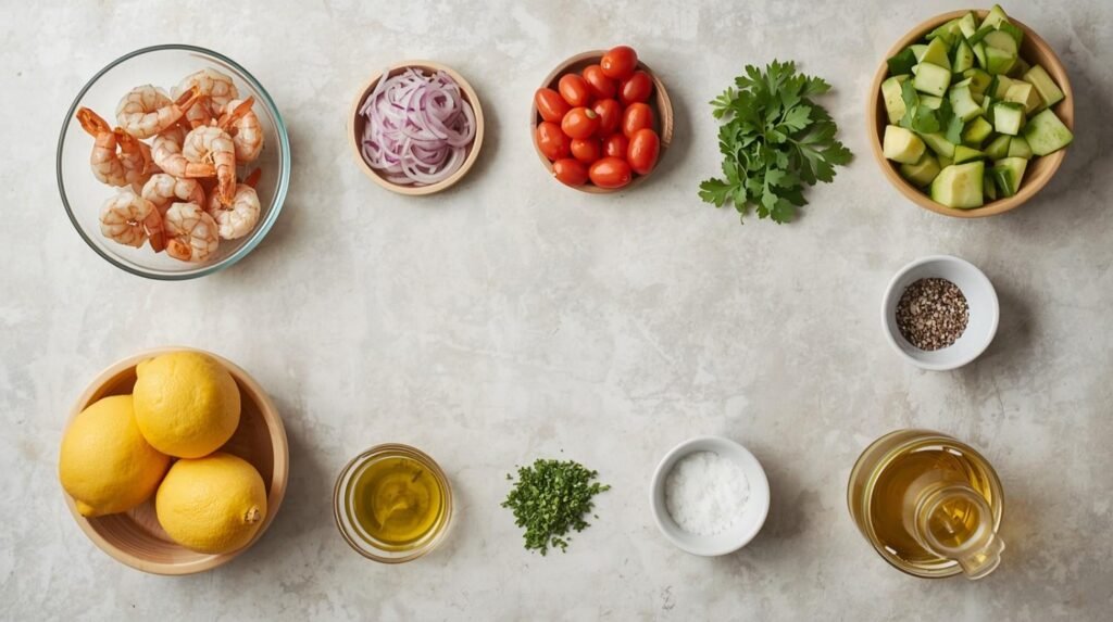 Ingredients for Easy Shrimp Salad