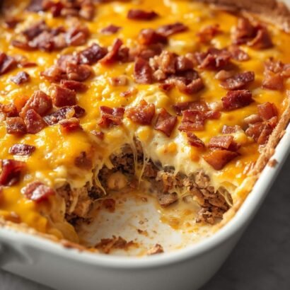 Keto Low-Carb Bacon Cheeseburger Casserole