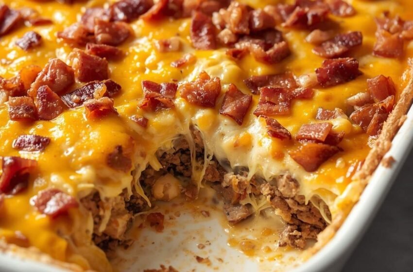Keto Low-Carb Bacon Cheeseburger Casserole