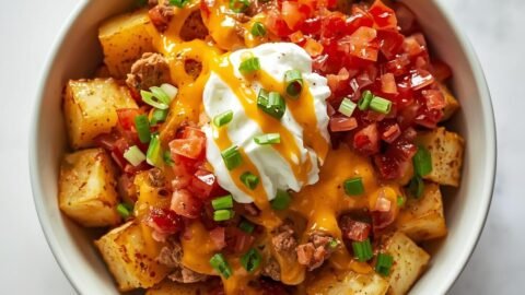 High-Protein Loaded Potato Taco Bowl