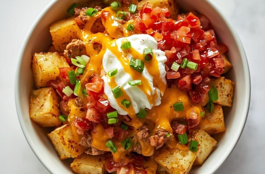 High-Protein Loaded Potato Taco Bowl