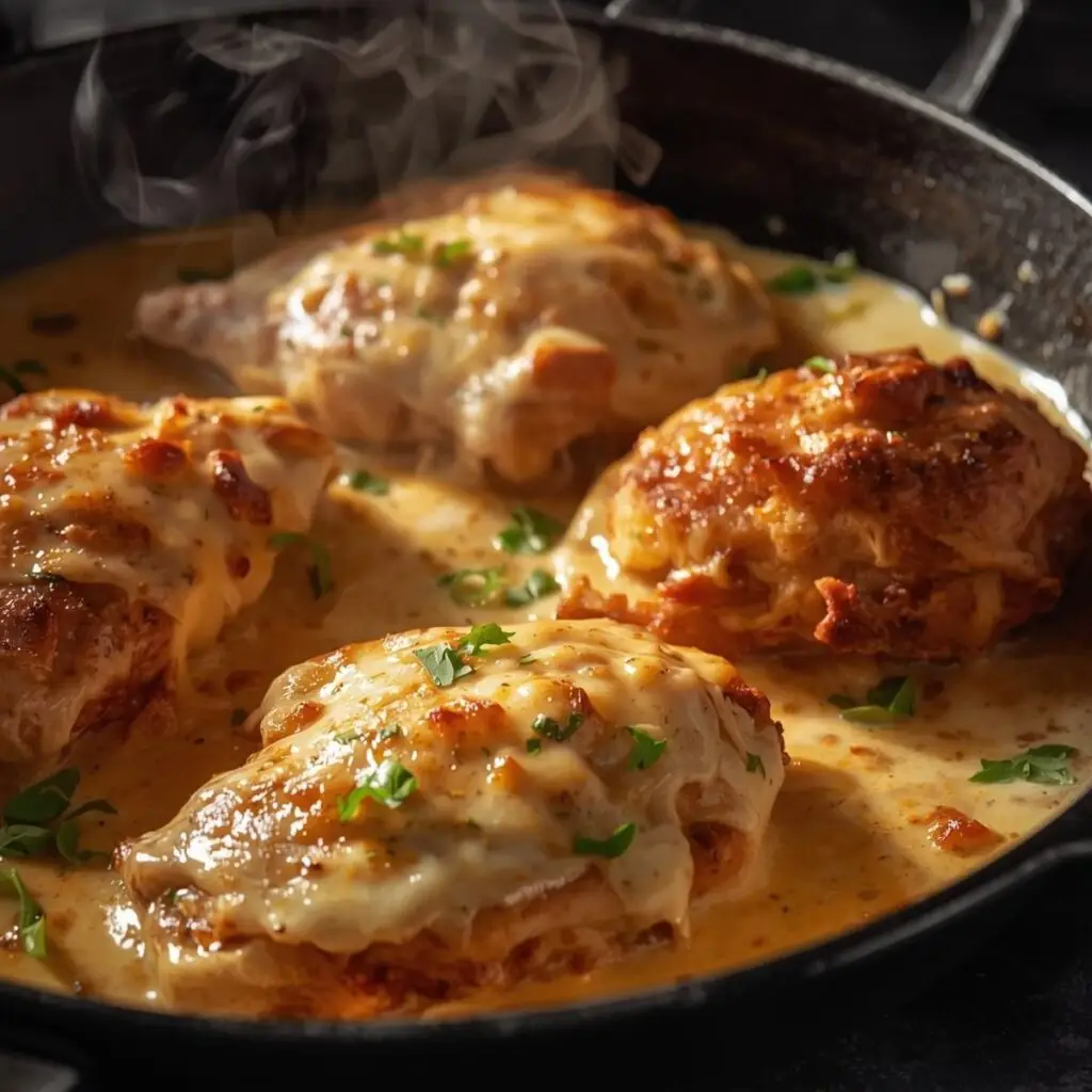 Creamy Chicken & Cheese Skillet