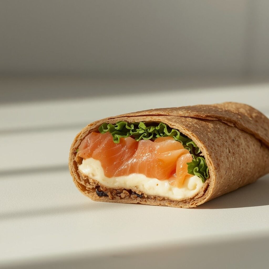 Smoked Salmon & Cottage Cheese Wrap